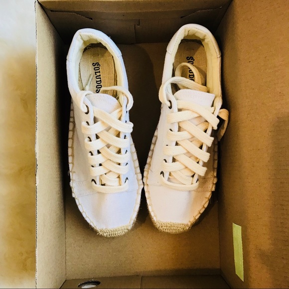 Soludos white espadrille platforms - Picture 5 of 6